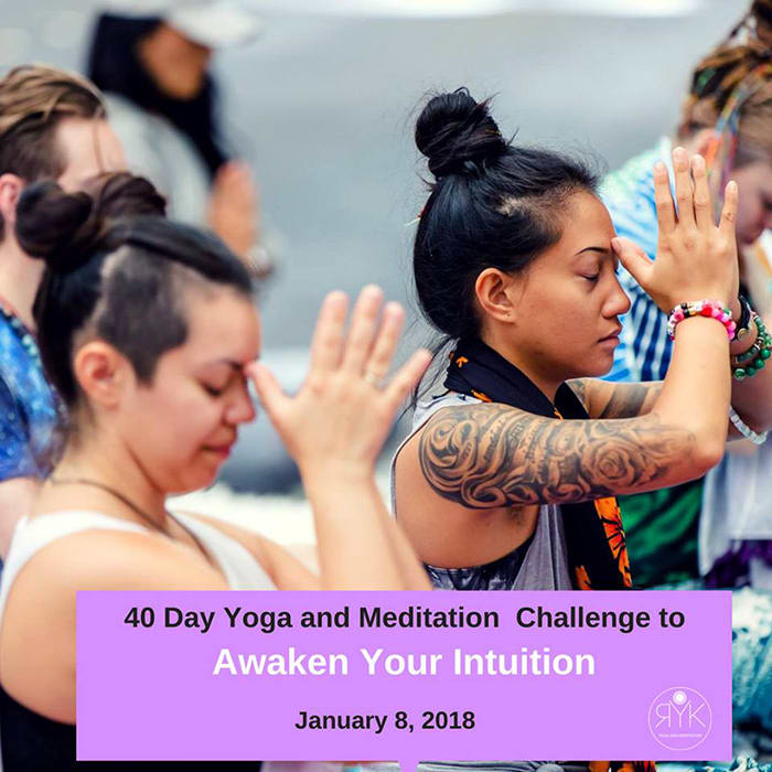 40 Day Yoga and Meditation Challenge to Awaken Intuition