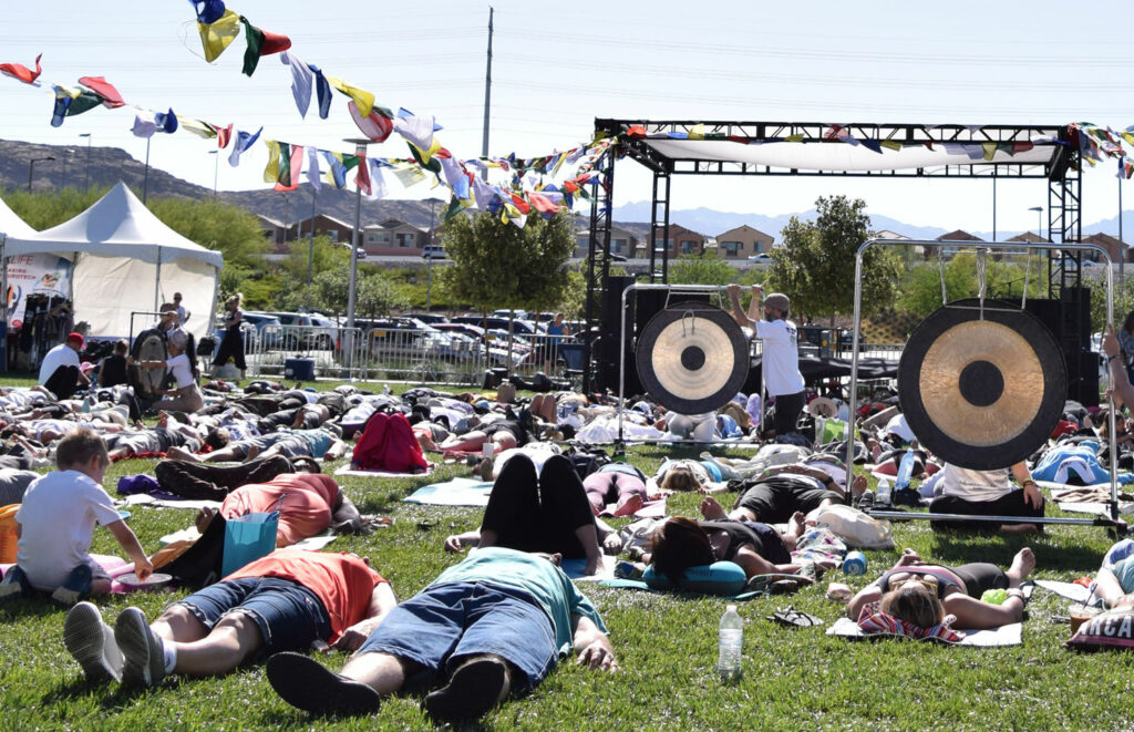 OM FEST Yoga Meditation Festival 2019 on The Lawn at Downtown Summerlin® Gong Bath
