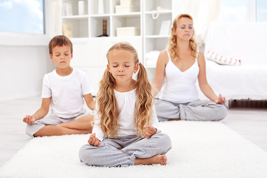 practice yoga with kids